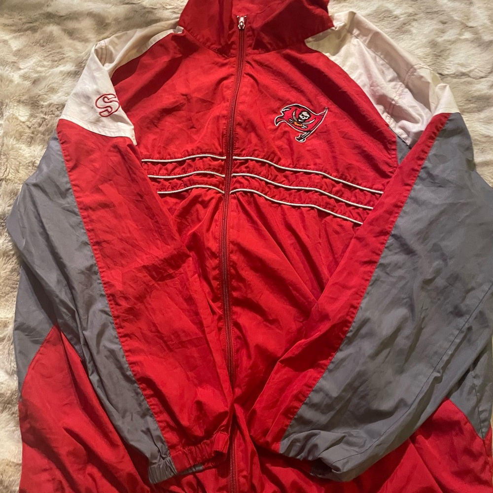 NFL Red and White Windbreaker Jacket